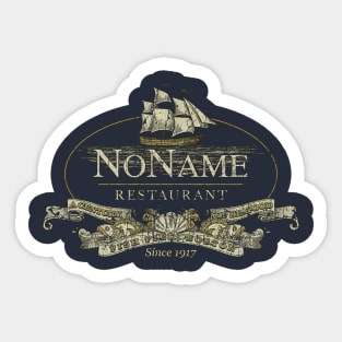 No Name Restaurant Boston Sticker